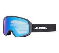 ALPINA LAUBER - Gafas de esquí para visión ideal, antivaho, aptas para usuarios de gafas, banda antideslizante, ajuste óptimo, black matt