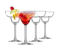 alpina Margarita - Juego de 4 vasos de cóctel para margarita y bebidas exóticas, cristal transparente, 250 ml, transparente