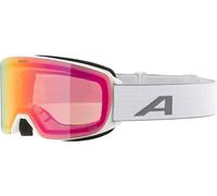 ALPINA NAKISKA Q-LITE - Gafas de esquí OTG antivaho, extremadamente robustas e irrompibles, con 100% de protección UV para adultos, white matt