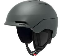 Alpina Nax - Casco Seguro, con Almohadillas Lavables, protección Extra Reforzada, ventilación Ajustable, Comodidad óptima, Midnight-Grey Matt, 59-63
