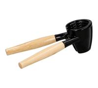 alpina Nutcracker 2 en 1 - Cascanueces y abrebotellas - Combinación de metal y madera - Práctico abridor combinado para la cocina - Dimensiones 9 x 5,5 x 17 cm - Color negro/marrón claro