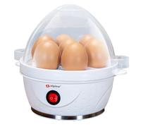 Alpina - Olla de huevos eléctrica - Olla de huevos para 7 huevos - Incl. Vaso dosificador, soporte para huevos y huevos, 230 V, 320 - 380 W, señal de advertencia, antideslizante