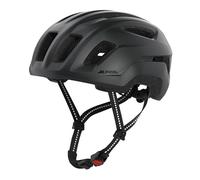 ALPINA PARANUS Urban - Casco de Ciclismo con luz Trasera LED, Carcasa Interior Ligera de Hi-EPS, Gran ventilación, Ajuste Individual y Red antimosquitos integrada - Black Matt - 59-61