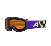 ALPINA PINEY 2.0 - Gafas de esquí antivaho, extremadamente robustas e irrompibles, con 100% de protección UV para niños, black-lime matt