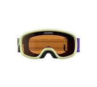 ALPINA PINEY 2.0 - Gafas de esquí antivaho, extremadamente robustas e irrompibles con 100% protección UV para niños, color negro y lima mate