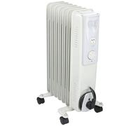 alpina Radiador de Aceite, calefacción eléctrica Adicional, con termostato, 1500 W, Color Blanco, Metal