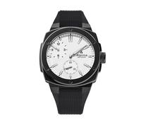 Alpina Reloj Alpiner automático para Hombre, Correa de Goma Negra, Esfera Blanca. Estilo: AL-650LGLBL4AEBDLC