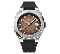 Alpina Reloj Alpiner automático para Hombre, Correa de Goma Negra, Esfera marrón, Estilo de Fecha: AL-525BRG3AE6