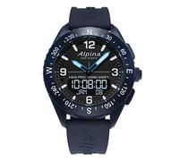 ALPINA Reloj Análogico-Digital para Hombres de Cuarzo Suizo con Correa en Caucho AL-283LBN5NAQ6