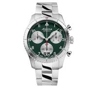 Alpina Reloj Analógico para Hombres de Cuarzo Suizo con Correa en Acero Inoxidable AL-372GRS4S26B