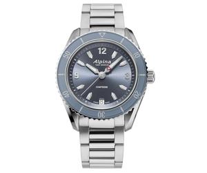 ALPINA Reloj Analógico para Mujer de Cuarzo con Correa en Acero Inoxidable AL-240LN3C6B
