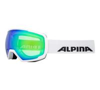 ALPINA SARENNE - Gafas de esquí para visión ideal, antivaho, aptas para usuarios de gafas, banda antideslizante, ajuste óptimo, white matt