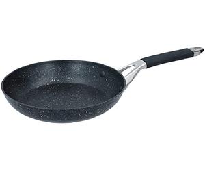 alpina. Sartén de 24 cm para Tortitas y Huevo - revestida - Todas las fuentes de calor, también inducción - Aluminio - Negro
