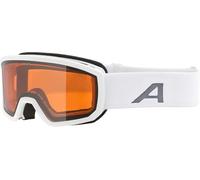 ALPINA SCARABEO JR. Q-LITE - Gafas de esquí OTG espejadas para niños, máxima comodidad gracias al Comfort Frame, con 100% de protección UV, white matt