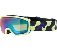 ALPINA SCARABEO JR. Q-LITE - Gafas de esquí OTG espejadas para niños, máxima comodidad gracias al Comfort Frame, con 100% de protección UV, lime matt