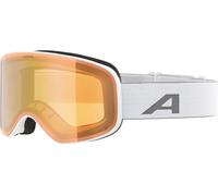 ALPINA Slope Q - Gafas de esquí con estilo para mujer y hombre, anti-vaho, circulación de aire efectiva, lente espejada, white matt