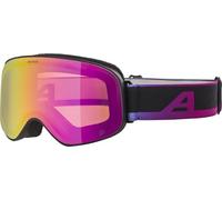 ALPINA Slope Q - Gafas de esquí con estilo para mujer y hombre, anti-vaho, circulación de aire efectiva, lente espejada, black-oil matt