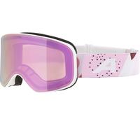 ALPINA Slope Q-Lite - Gafas de esquí con estilo para mujer y hombre, anti-vaho, circulación de aire efectiva, lente espejada, white-rose matt