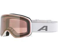 ALPINA Slope Q-Lite - Gafas de esquí con estilo para mujer y hombre, anti-vaho, circulación de aire efectiva, lente espejada, white matt