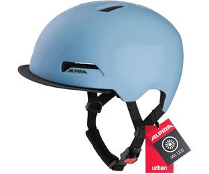 Alpina Sports Brooklyn Casco de Bicicleta, Adultos Unisex, Azul Ahumado Mate, 52-57