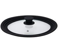 alpina Tapa Sartén Vidrio 24cm/26cm/28cm - Tapaderas para Sartenes de Silicona - Cristal Antisalpicaduras