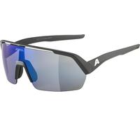 ALPINA Turbo HR Q-LITE - Gafas deportivas para hombre y mujer, lentes de contraste reforzadas, ligeras e irrompibles, para ciclismo, correr o actividades al aire libre, Negro mate, Talla única