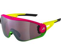 ALPINA Unisex - Adultos, 5W1NG Q Gafas Deportivas, Pink-Green-Yellow Matt, One Size