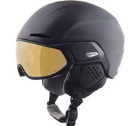 ALPINA Unisex - Adultos, Alto Q-Lite Casco de esquí, Black Matt (Gold Mirror), 51-55 cm