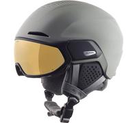 ALPINA Unisex - Adultos, Alto Q-Lite Casco de esquí, Moon-Grey Matt (Gold Mirror), 55-59 cm