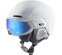 ALPINA Unisex - Adultos, Alto Q-Lite Casco de esquí, White Matt (Blue revo), 51-55 cm