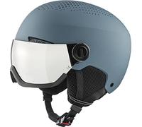 ALPINA Unisex - Adultos, ARBER Visor Q-Lite Casco de esquí, Dirt-Blue Matt, 58-62 cm