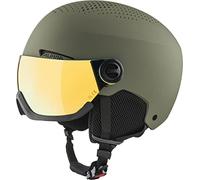ALPINA Unisex - Adultos, ARBER Visor Q-Lite Casco de esquí, Olive Matt, 58-62 cm