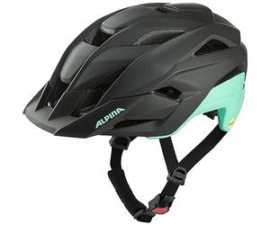 ALPINA Unisex - Adultos, Stan MIPS Casco de Ciclismo, Black-Turqouise Matt, 51-55 cm