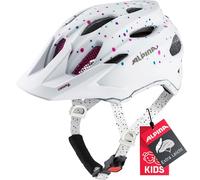 ALPINA Unisex - Niños, Carapax JR. Casco de Bicicleta, White Polka Dots, 51-56 cm