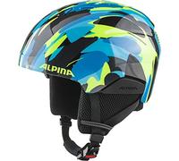 ALPINA Unisex - Niños, PIZI Casco de esquí, Neon-Blue Green Gloss, 51-55 cm