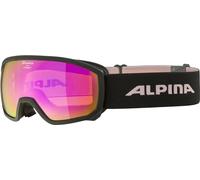 ALPINA Unisex - Niños, SCARABEO JR. Q-Lite Gafas de esquí, Black-Rose, One Size