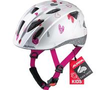 ALPINA Unisex - Niños, XIMO Casco de Bicicleta, White Hearts Gloss, 49-54 cm