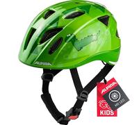 ALPINA Unisex - Niños, XIMO Flash Casco de Bicicleta, Green Dino, 47-51 cm