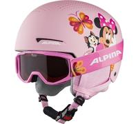 Alpina ZUPO Set Casco de esquí, Unisex Niños, Disney Minnie Mouse, 51-55 cm