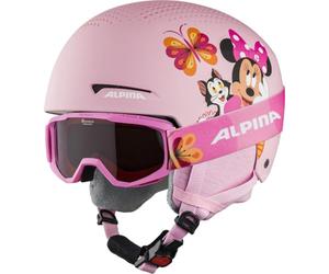 ALPINA Unisex - Niños, ZUPO Disney Set Casco de esquí, Minnie Mouse, 51-55 cm