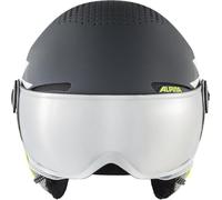 ALPINA Unisex - Niños, ZUPO Visor Q-Lite Casco de esquí, Charcoal-Neon Matt, 54-58 cm