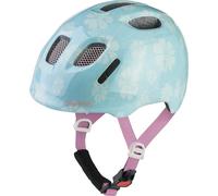 ALPINA XIMO 2 - Casco de Ciclismo Ligero y Seguro para niños con LED Opcional - Aqua-Rose Flower Gloss - 47-51
