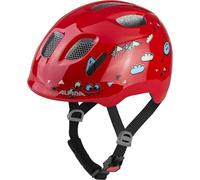 ALPINA XIMO 2 - Casco de Ciclismo Ligero y Seguro para niños con LED Opcional - Red Smile Gloss - 47-51