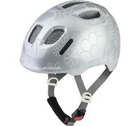ALPINA XIMO 2 - Casco de Ciclismo Ligero y Seguro para niños con LED Opcional - Silver Flower Gloss - 49-54