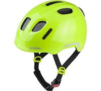 ALPINA XIMO 2 Flash - Casco de Ciclismo Ligero y Seguro para niños con LED Integrados - be Visible Gloss - 49-54