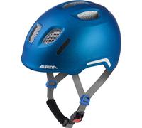 ALPINA XIMO 2 Flash - Casco de Ciclismo Ligero y Seguro para niños con LED Integrados - Blue Matt - 45-49