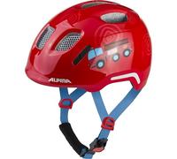 ALPINA XIMO 2 Flash - Casco de Ciclismo Ligero y Seguro para niños con LED Integrados - Fire Fighter Gloss - 49-54