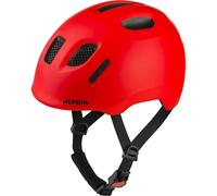 ALPINA XIMO 2 L.E. (Mate) - Casco de Ciclismo Ligero y Seguro para niños con LED Opcional - Neon Red Matt - 45-49