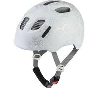 ALPINA XIMO 2 L.E. (Mate) - Casco de Ciclismo Ligero y Seguro para niños con LED Opcional - Pearl White Flowers Matt - 45-49