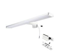 Alpinaluz Aplique LED para Espejo de Baño 40 cm - Luz Blanca Neutra 4000K - IP44 - Carcasa de Aluminio y Soporte en Policarbonato Cromado - Montaje en Espejo Pared o Mueble (40cm 8W)